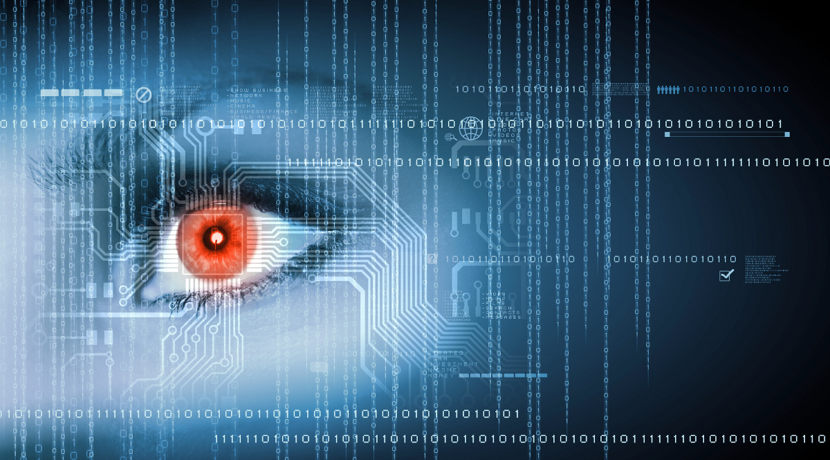 closeup woman red eye
